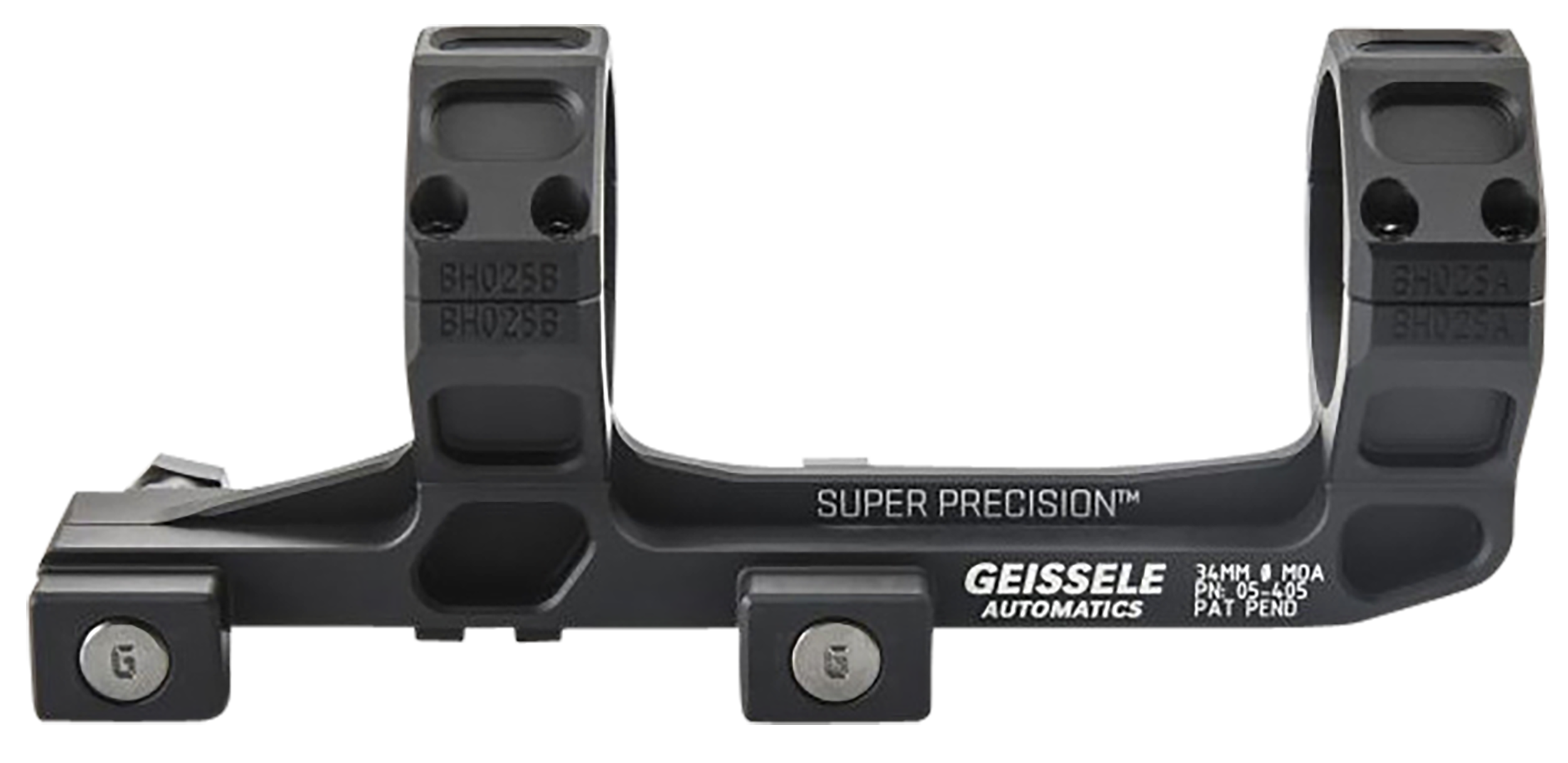 Geissele Automatics  AR15 Super Precision Scope Mount/Ring Combo Black Anodized