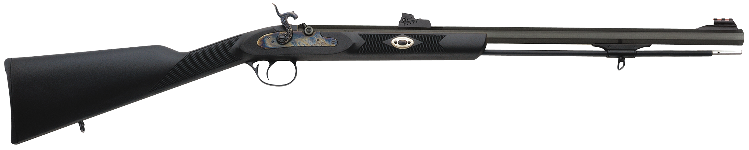 Traditions R3300850 Deerhunter  50 Cal Percussion 24" Blued Octagon Barrel, Black Synthetic Stock