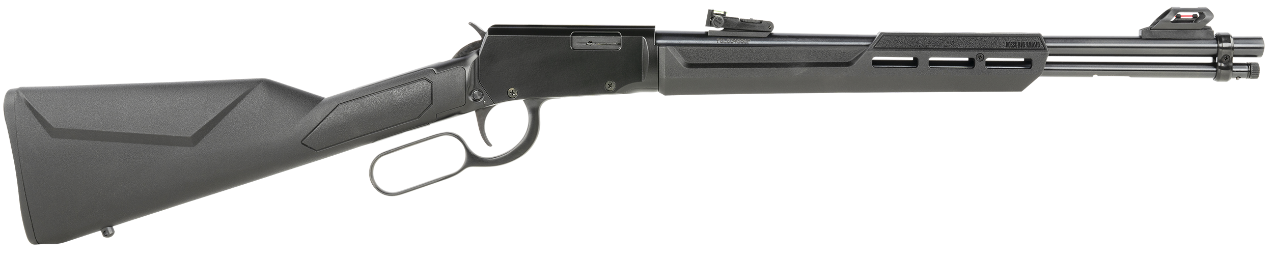 Rossi RL22181SY Rio Bravo  Lever Action 22 LR Caliber with 15+1 Capacity, 18" Round Barrel, Polished Black Metal Finish & Black Synthetic Stock Right Hand (Full Size)