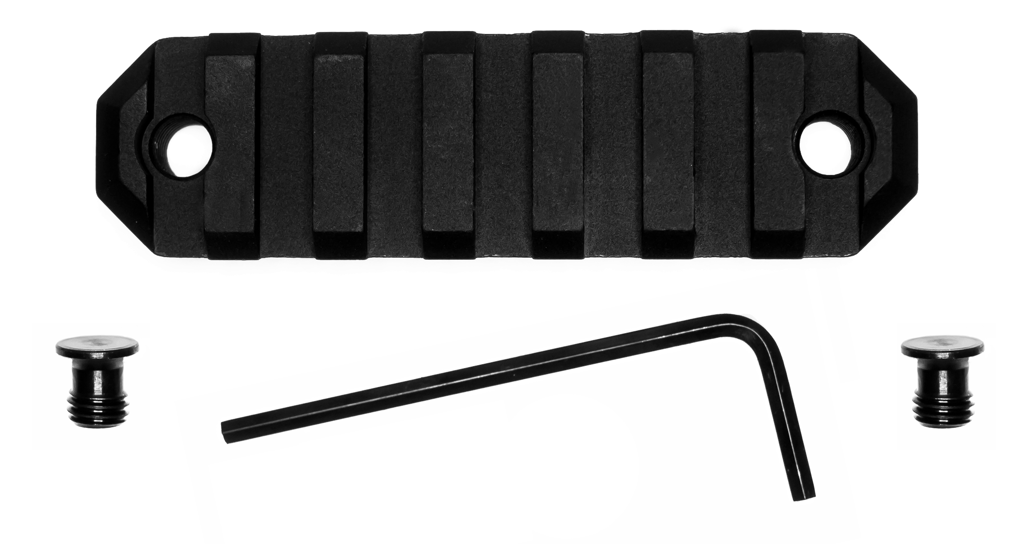 GrovTec US Inc GTSW228 3 Inch 7 Slot Keymod  Black Anodized