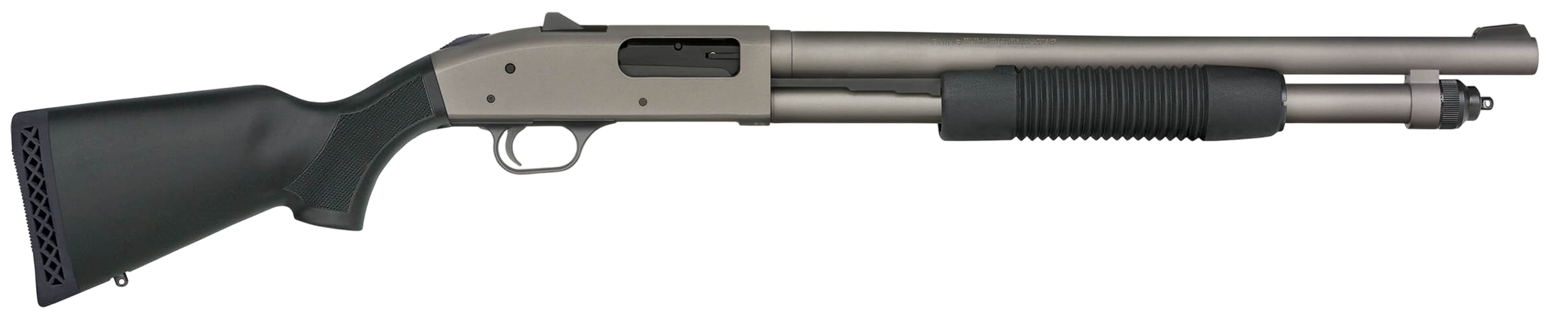 Mossberg 50790 590A1 Pro 12 Gauge 6+1 18.50" Tungsten Gray Cerakote Barrel & Steel Drilled & Tapped Receiver, Black Synthetic Stock