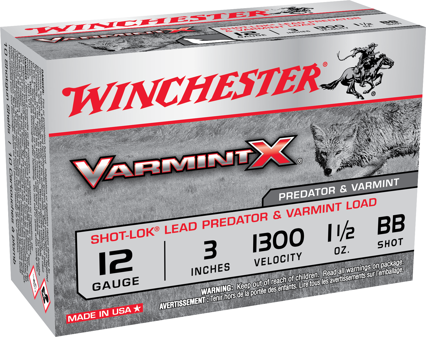 Winchester Ammo X123VBB Varmint X Shot-Lok 12Gauge 3" 1 1/2oz BBShot 10 Per Box/10 Case