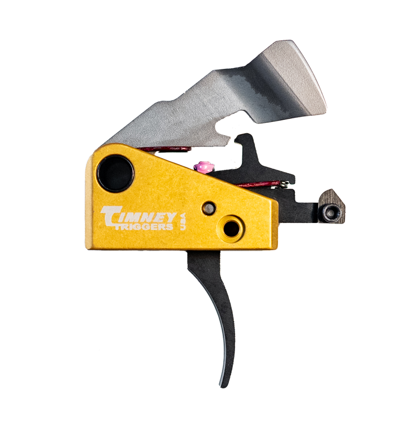 Timney Triggers 691S Featherweight  Single-Stage Curved Trigger with Black/Gold Finish for FN SCAR17
