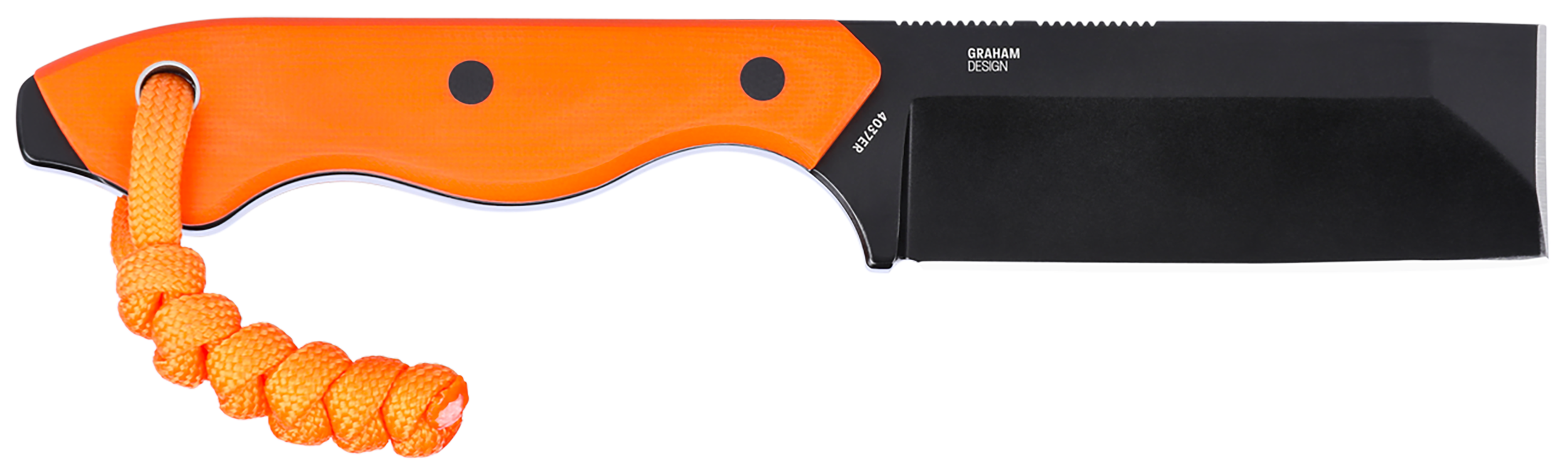 CRKT 4037ER Razel EDC 2.97" Fixed Chisel Plain Black Oxide D2 Steel Blade, Orange G10 Handle