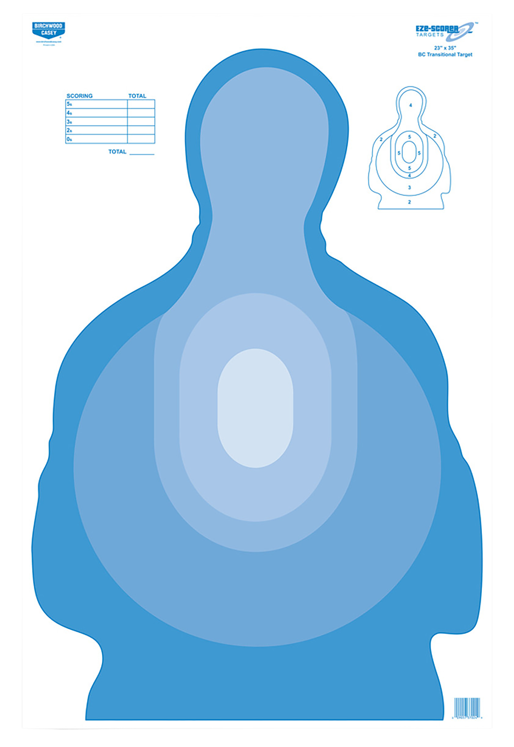 Birchwood Casey 37024 EZE-Scorer  Silhouette Paper Target 23" x 35" 100 Per Pkg
