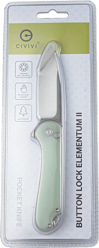 CIVIVI KNIFE ELEMENTUM II 2.96 " NATURAL G10/SATIN CLAM PACK