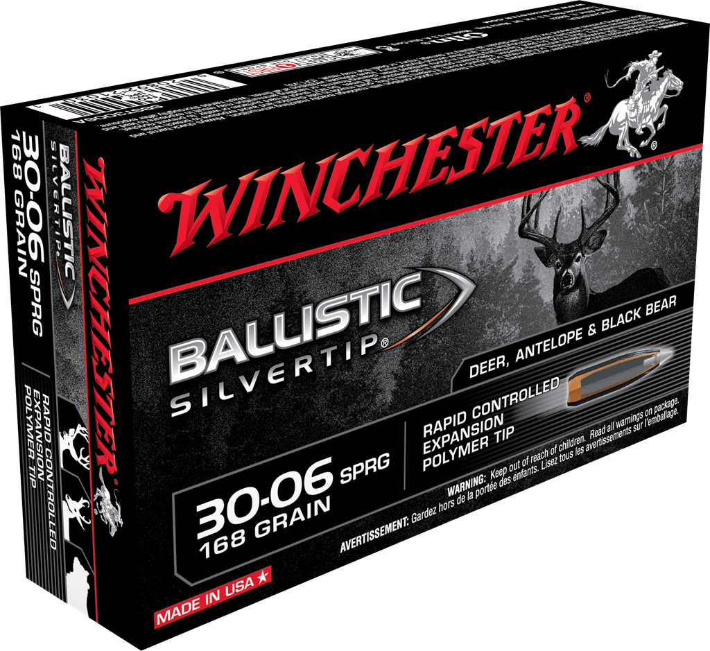 WINCHESTER BALLISTIC SILVERTIP 30-06 168 GR 20RD BX 200RD CASE