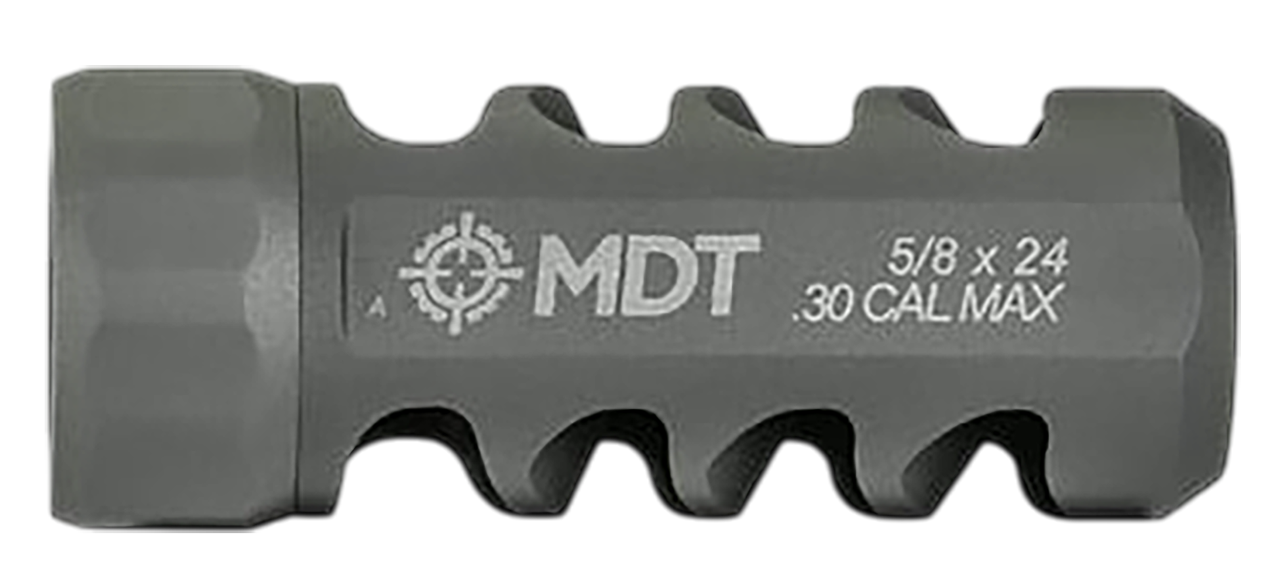 Mdt Sporting Goods Inc 109154RTI Hunt Brake  Black Titanium 5/8"x24 Threads 30Cal