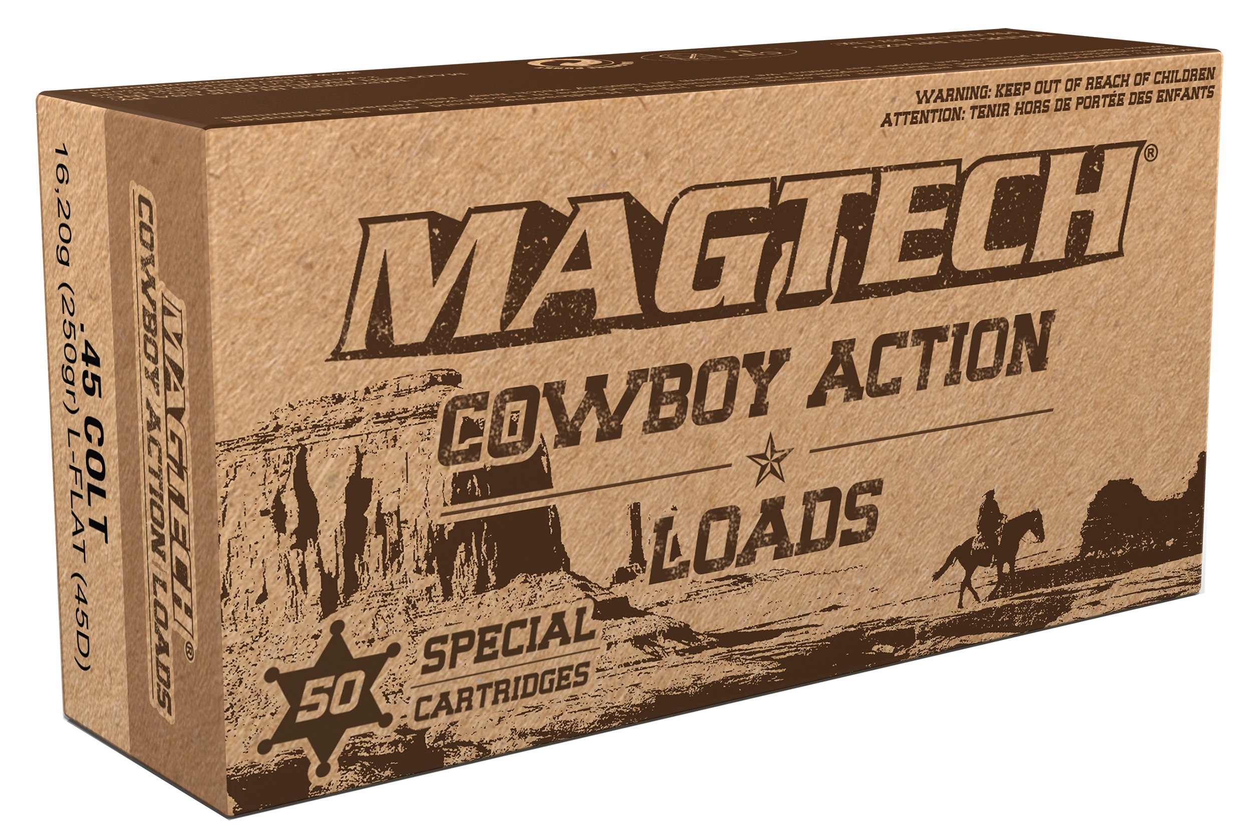 Magtech 45D Cowboy Action 45Colt 250gr Lead Flat Nose 50 Per Box/20 Case