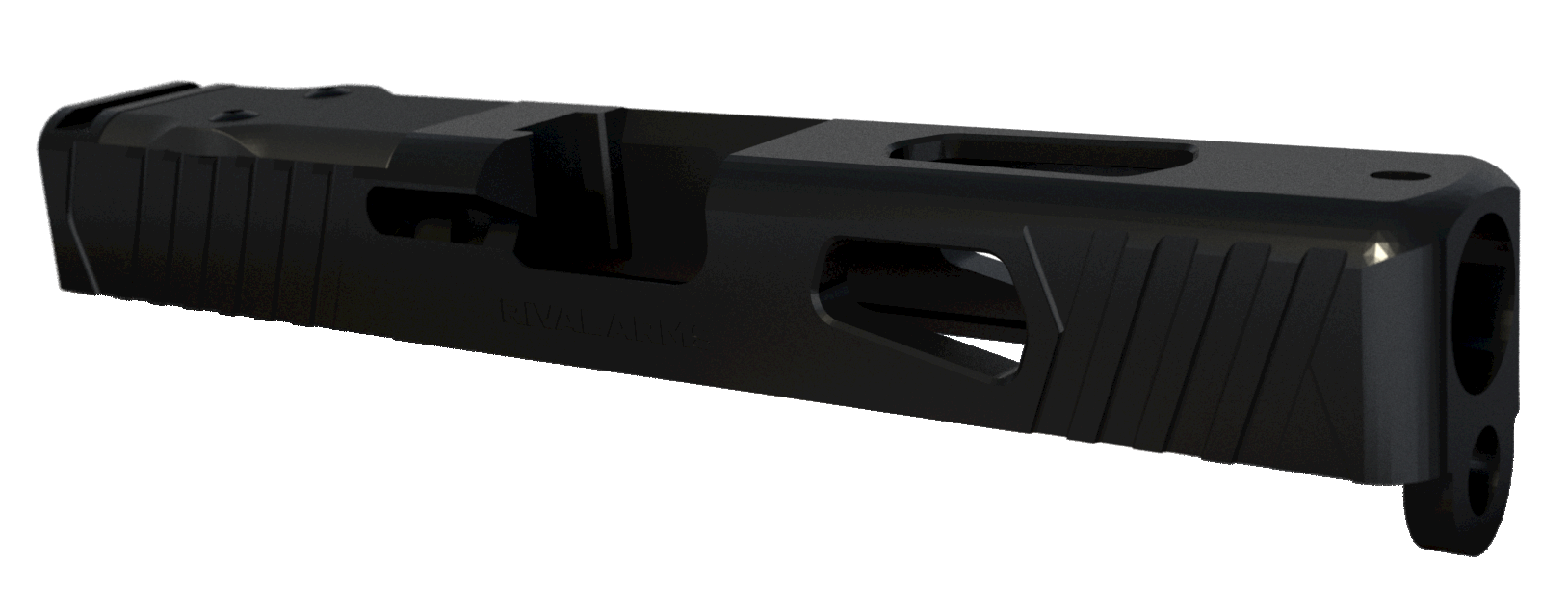 Rival Arms RA10G205A Precision Slide A1 Docter Cut Black QPQ Case Hardened 17-4 Stainless Steel for Glock 19 Gen3