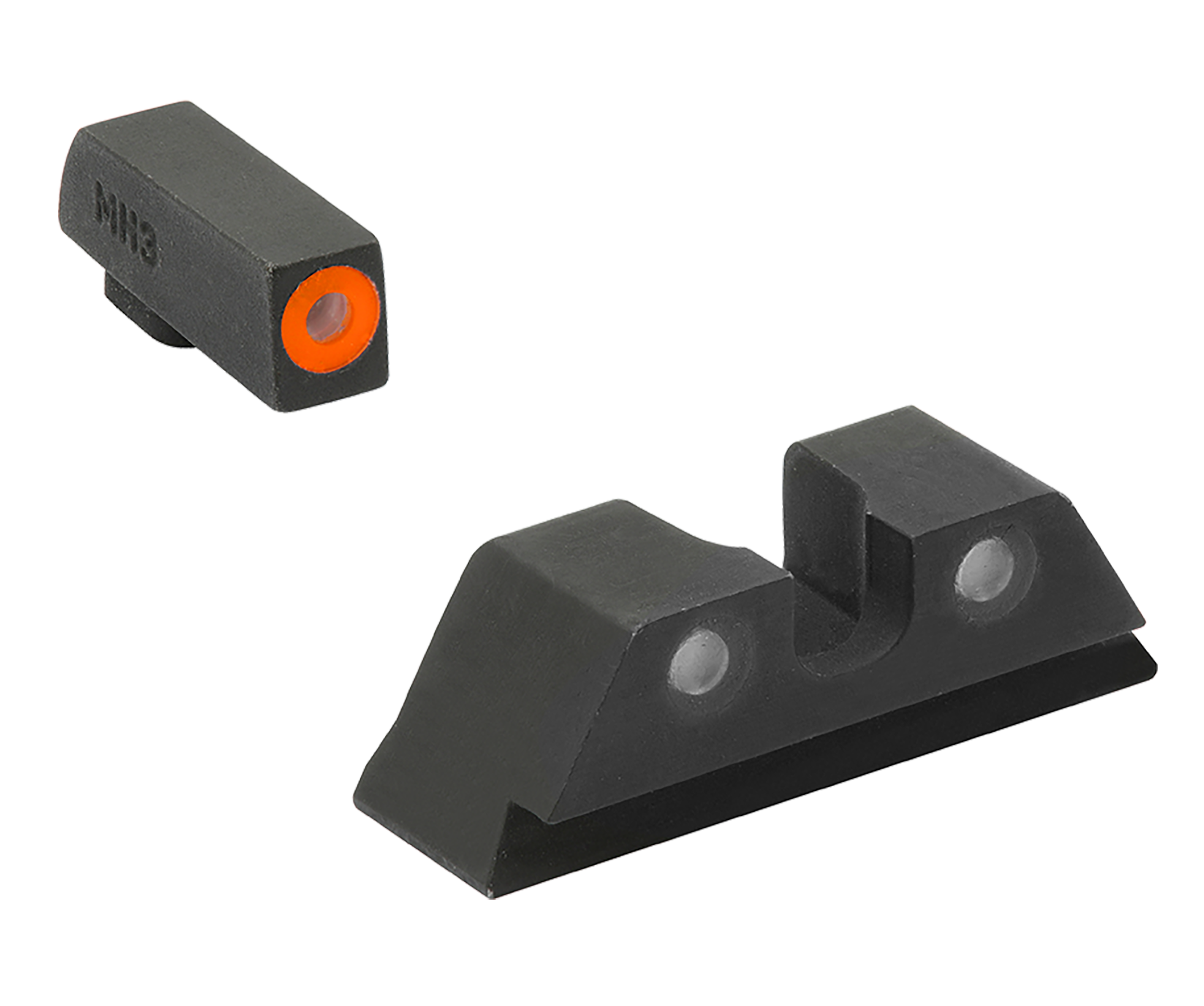 Meprolight USA 402243131 Hyper-Bright Sight Set Green Tritium Orange Outline Front Sight-Green Tritium Black Outline Rear Sight Glock 17/17L/19/22