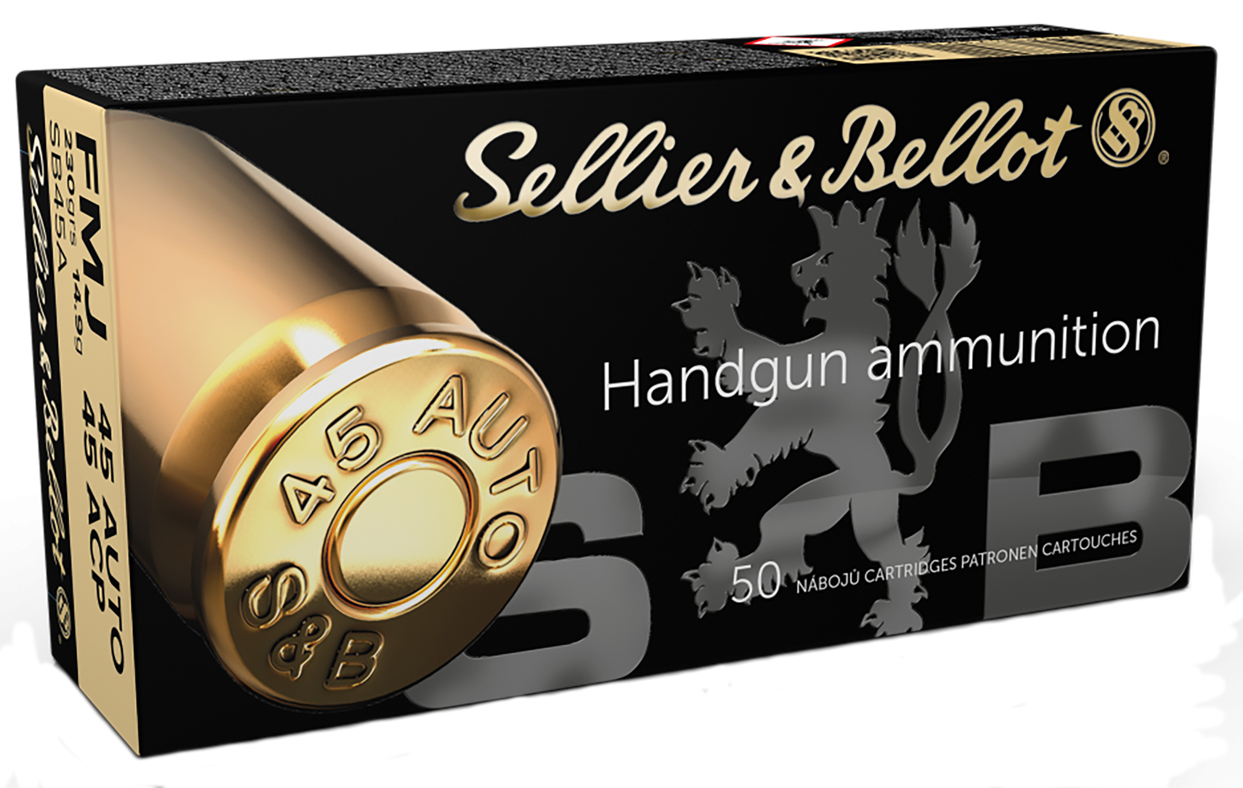 Sellier & Bellot SB45A Handgun  45ACP 230gr Full Metal Jacket 50 Per Box/20 Case