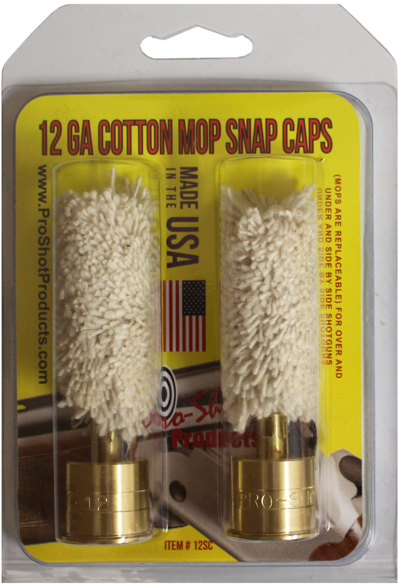 Pro-Shot 12SC Snap Caps  12 Gauge Shotgun #5/16-27 Thread Brass/Cotton Mop 2 Pack