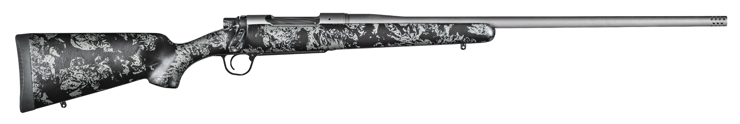 Christensen Arms 8010107800 Mesa FFT 7mm Rem Mag 3+1 22" Threaded Barrel, Tungsten Gray Cerakote, Black with Gray Webbing Stock