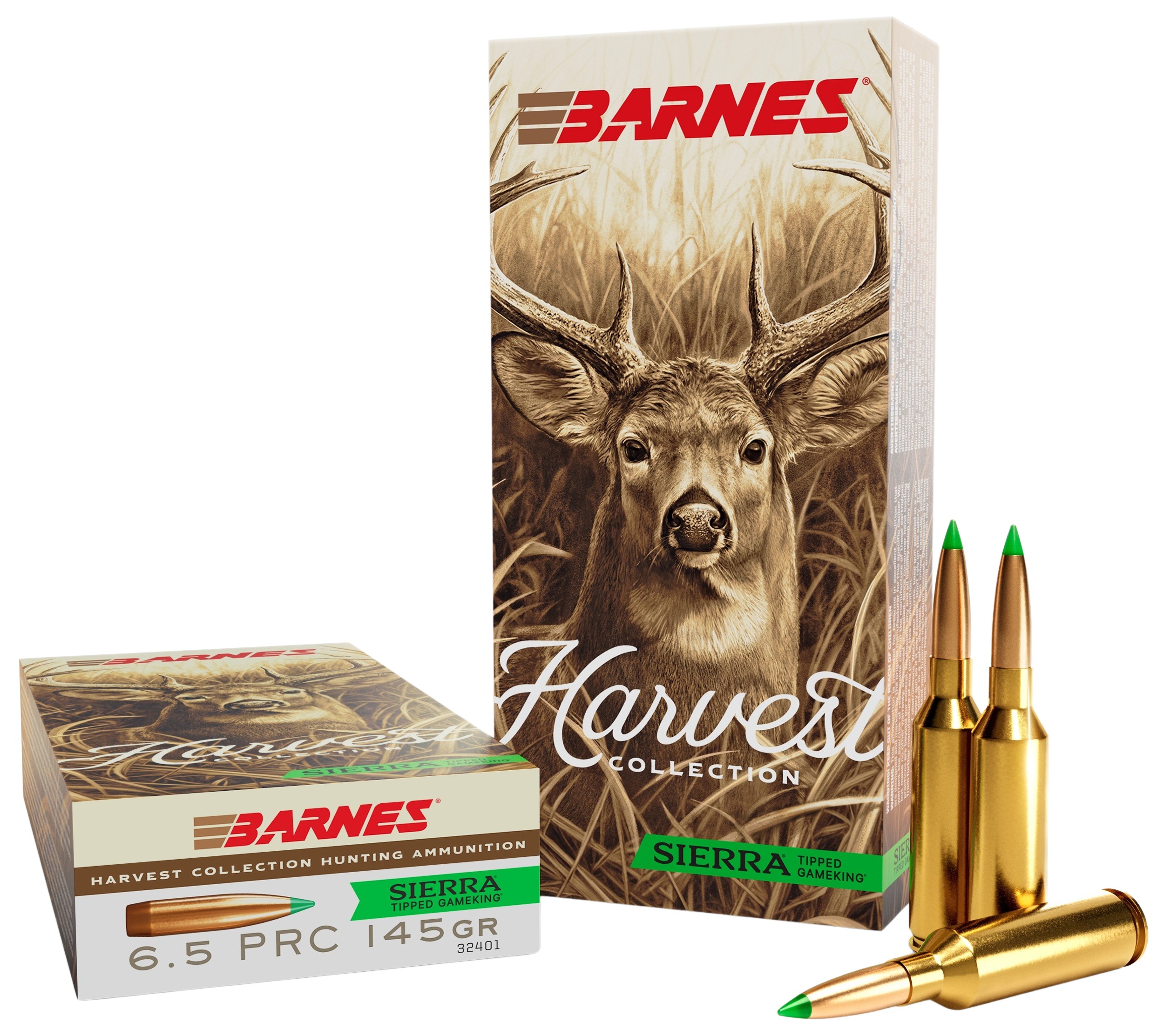 Barnes Bullets 32401 Harvest 6.5PRC 145gr Sierra Tipped GameKing 20 Per Box/10 Case