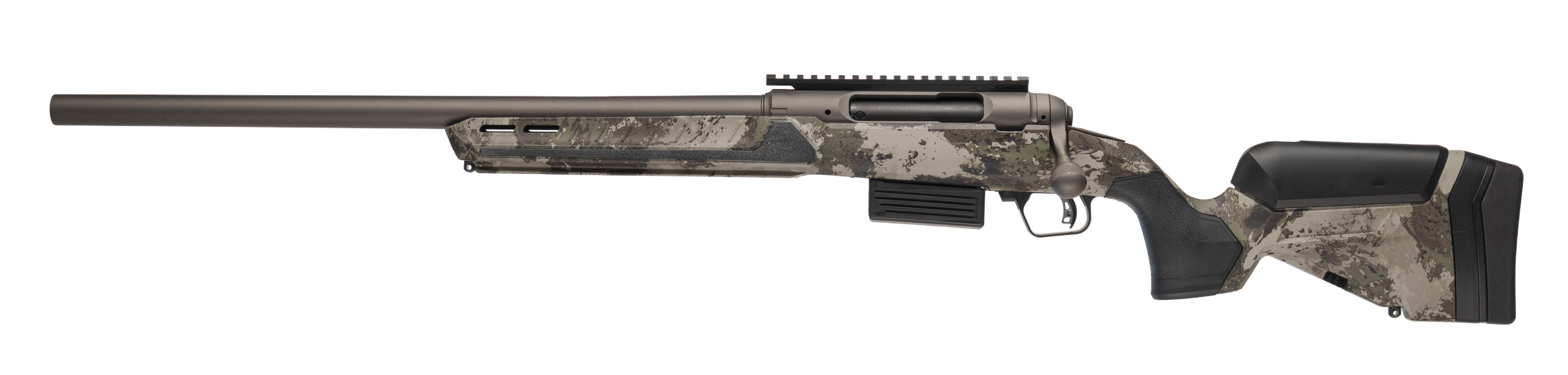 Savage Arms 32806 220 Harvester Full Size 20 Gauge Bolt 2rd 22" Slug Barrel, AccuStock w/AccuFit V2 Savage Woodland Camo Synthetic Stock, Left Hand