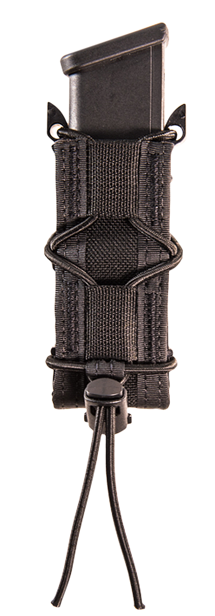 High Speed Gear 11PT00BK TACO Mag Pouch Single Black Nylon MOLLE Belts 2" Wide Compatible w/ Pistol