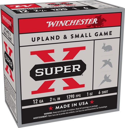 WINCHESTER SUPER-X 12GA 2.75" 1OZ #6 1290FPS 250RD CASE LOT