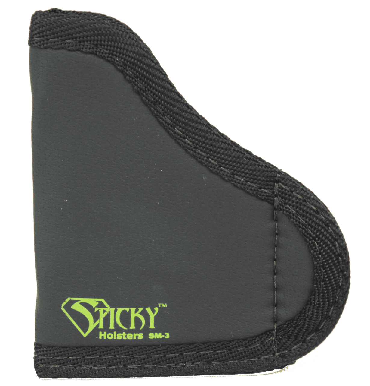 Sticky Holsters SM3 SM-3  IWB Size 3 Black/Green Latex Free Rubber Fits .380 Semi-Auto w/Laser Fits Up To 2.75" Barrel Ambidextrous