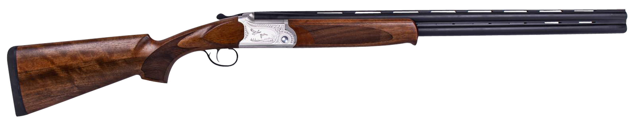 ATI GKOF28SV Cavalry SX 28 Gauge 3" 2rd 26" Blued O/U Barrel, Silver Engraved Rec, Oiled Turkish Walnut Stock, 5 Chokes