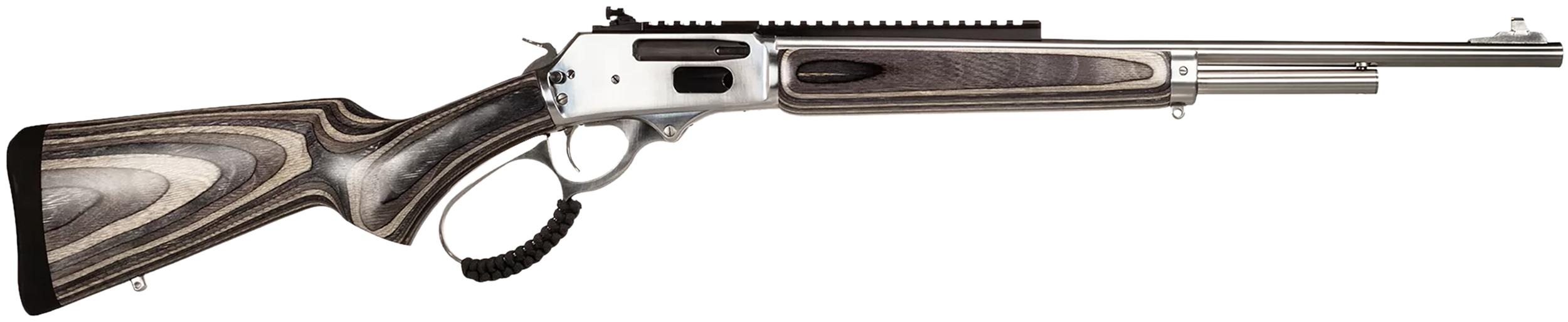 Rossi 953030209LW R95  30-30 Win 5+1 20" Stainless Steel Barrel, Matte Stainless Picatinny Rail Steel Receiver, Gray Fixed Laminate Stock