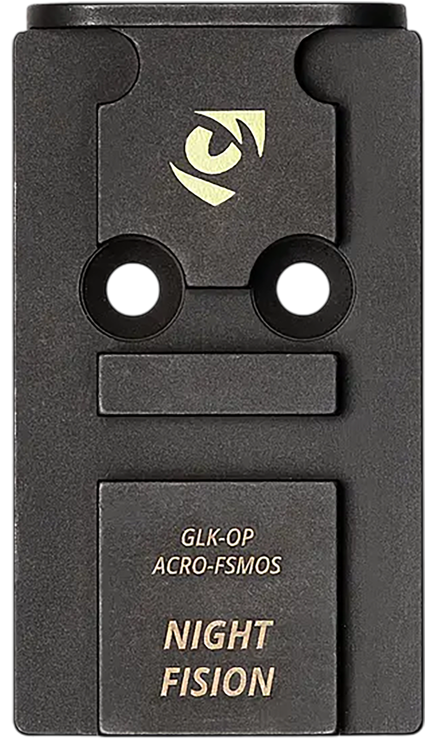 Night Fision GLKOPACROFSMOS ACRO P2 Footprint Black Stainless Steel Fits Glock MOS 17/19/47