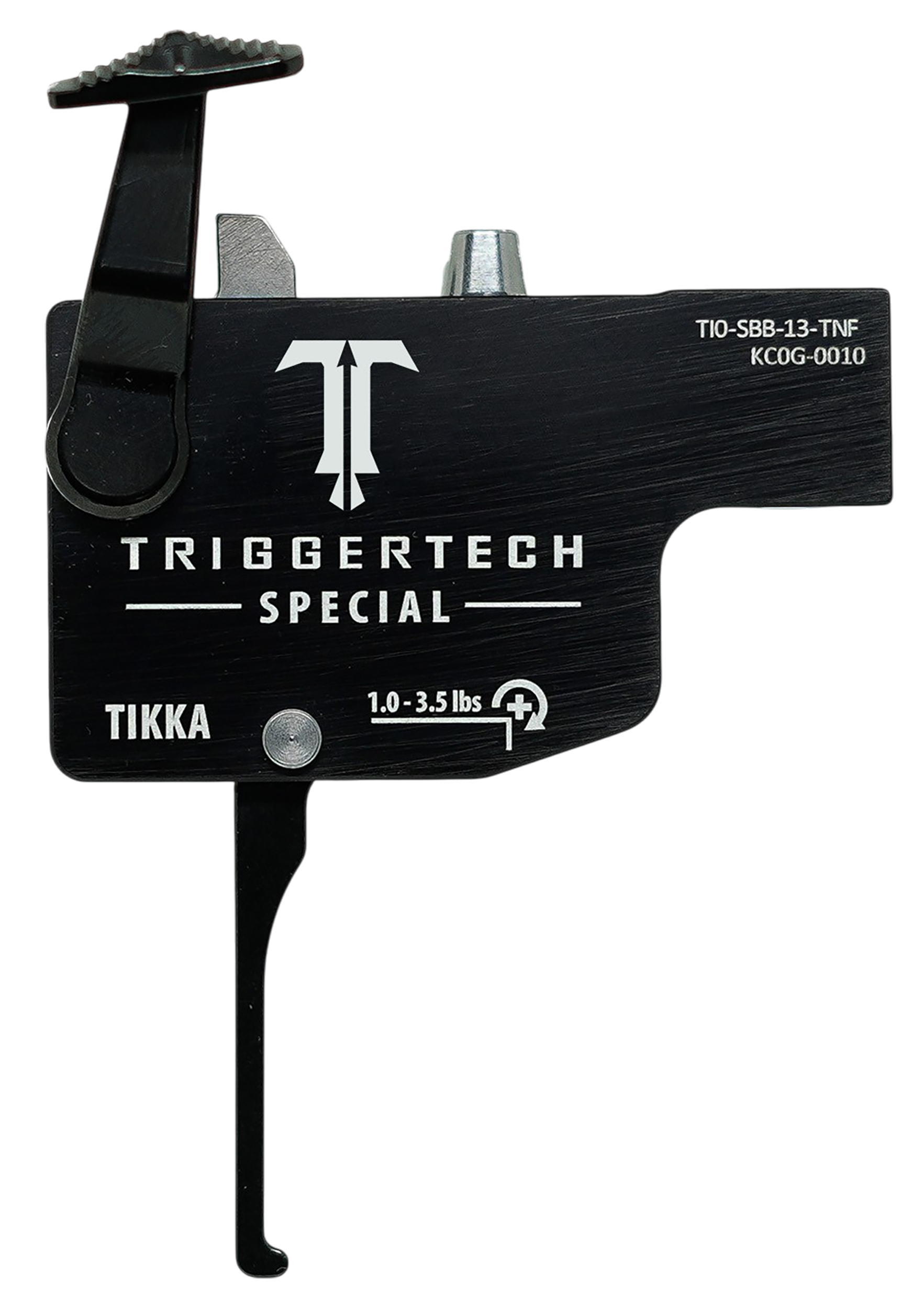 TriggerTech TILSBB13TNF Diamond  Black Flat Lever Fits Tikka Left Hand