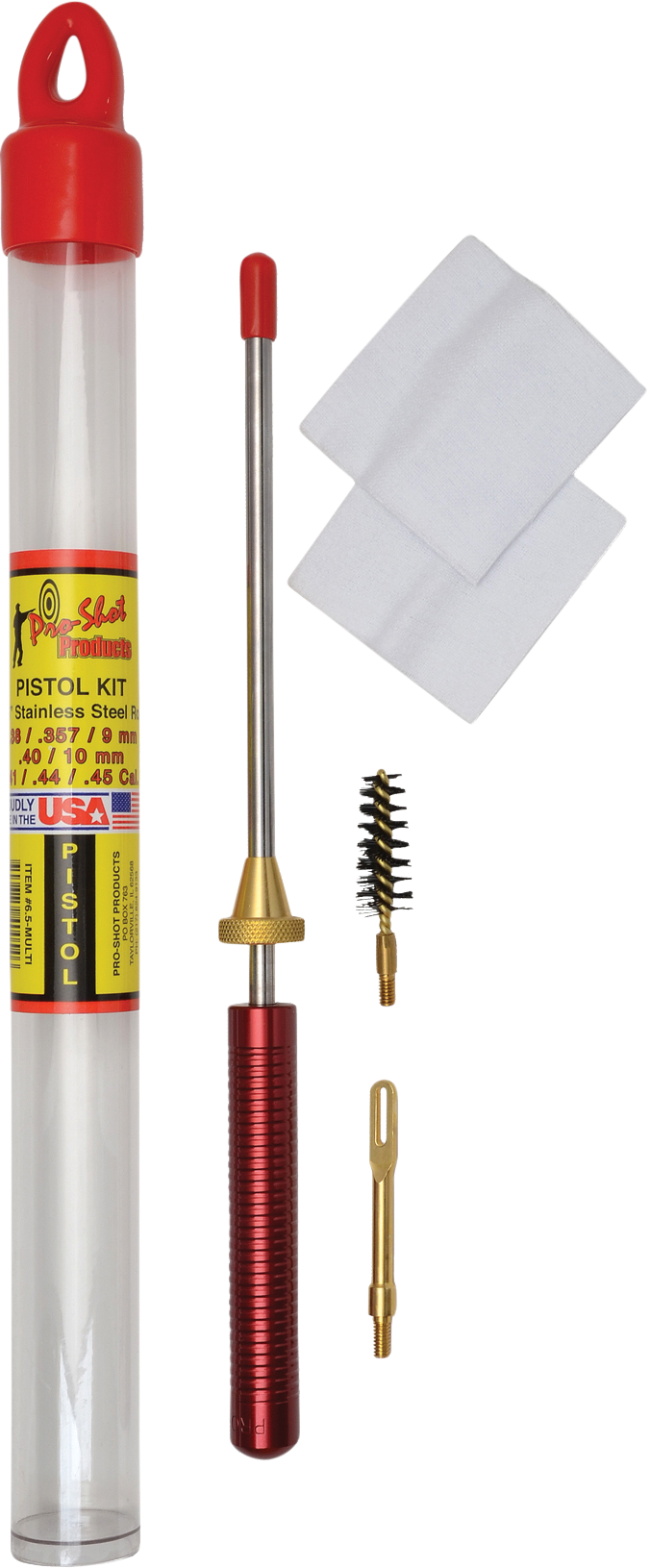 Pro-Shot 65MULTI Starter Series Tube Kit .38/ .45 Cal Pistol/Reusable Tube w/Hang Cap Case