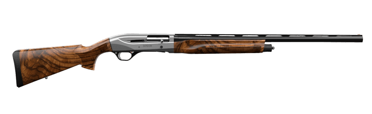Retay USA GORGRYCON28 Gordion Upland 3" 4+1 28" Black Vent Rib Barrel, Gray Con Aluminum Alloy Receiver, Adj Shim Walnut Stock