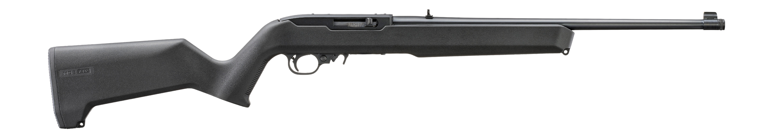 Ruger 32021 10/22  22 LR 10+1 18.50" Satin Black Alloy Steel Threaded Barrel, Drilled & Tapped Receiver, Black Magpul MOE X-22 w/M-LOK Textured Synthetic Stock