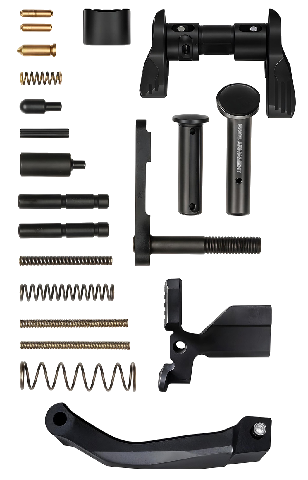 Rise Armament 12003ADV Premium Lower Parts Kit Black Aluminum