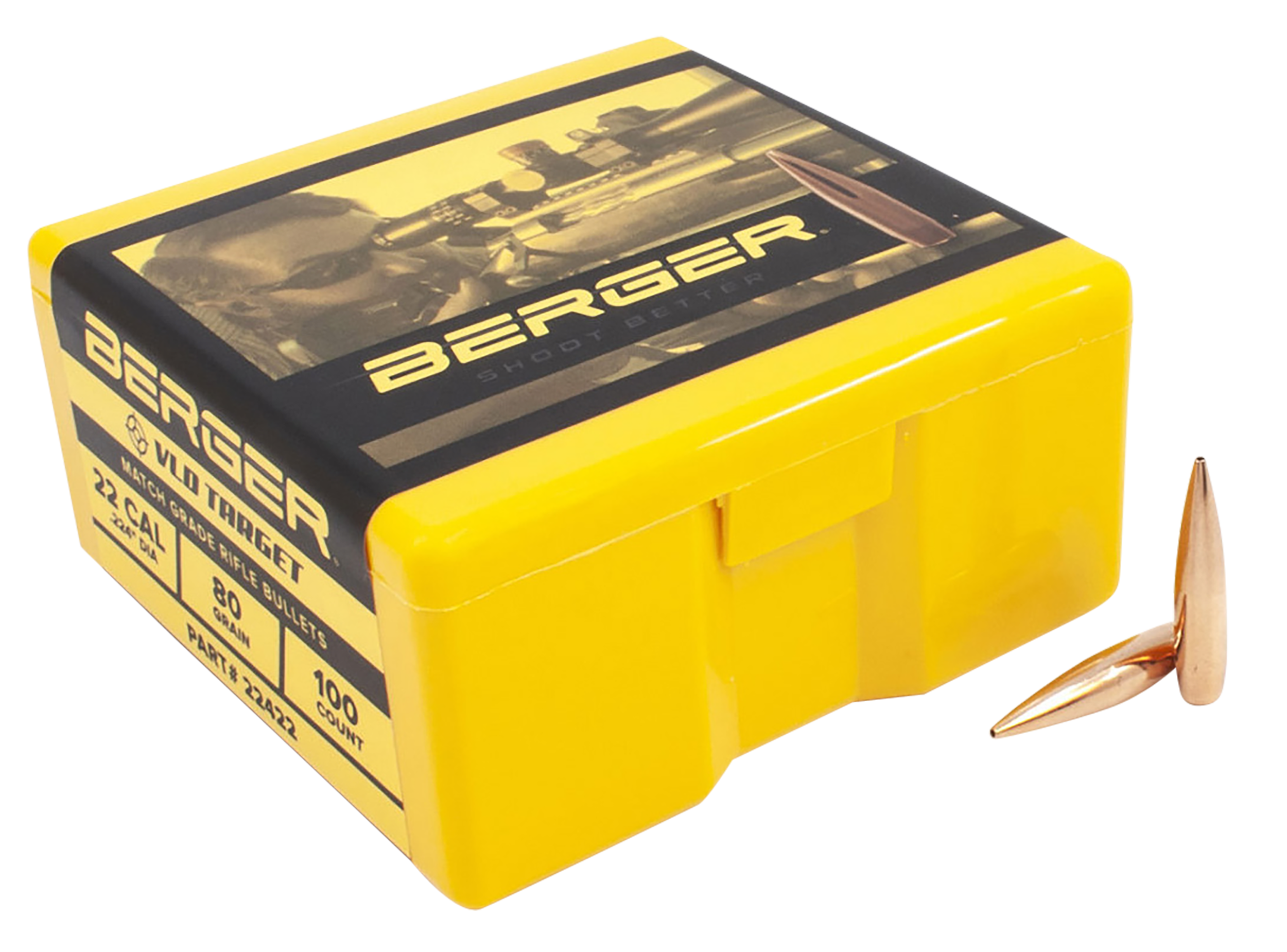 Berger Bullets 22422 VLD Target Long Range 22Cal 80gr 100/Box