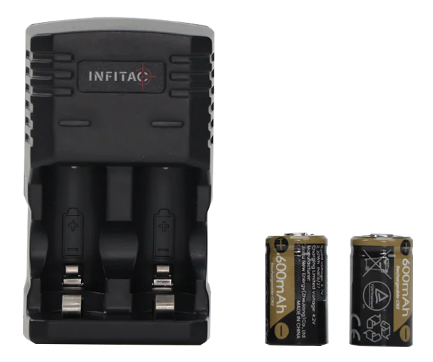 INFITAC BC01         CHARGER AND BATTERIES