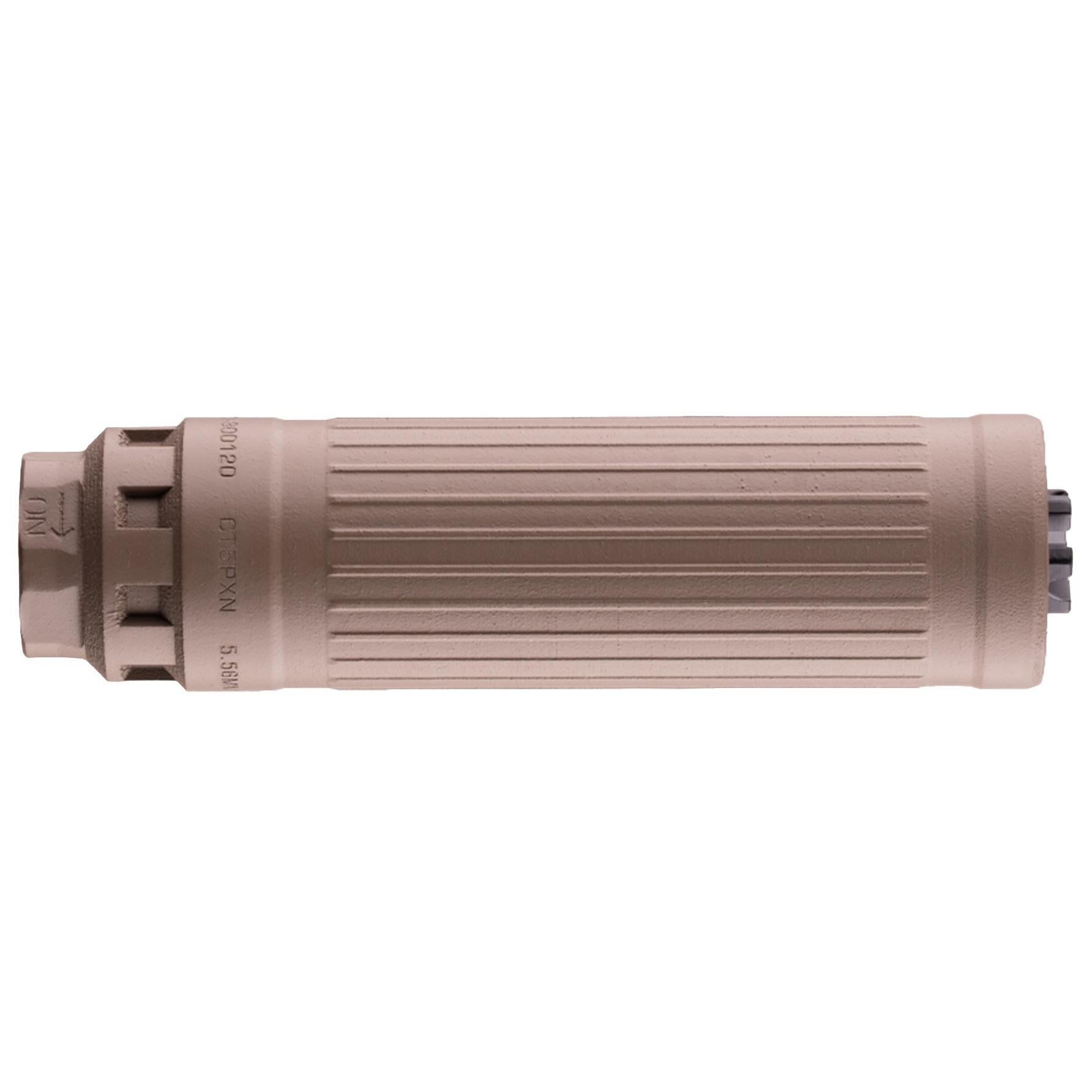 Dead Air Defense CT5P Patrol KeyMo Suppressor 5.56mm 1.6" Dia 6.55" Length FDE
