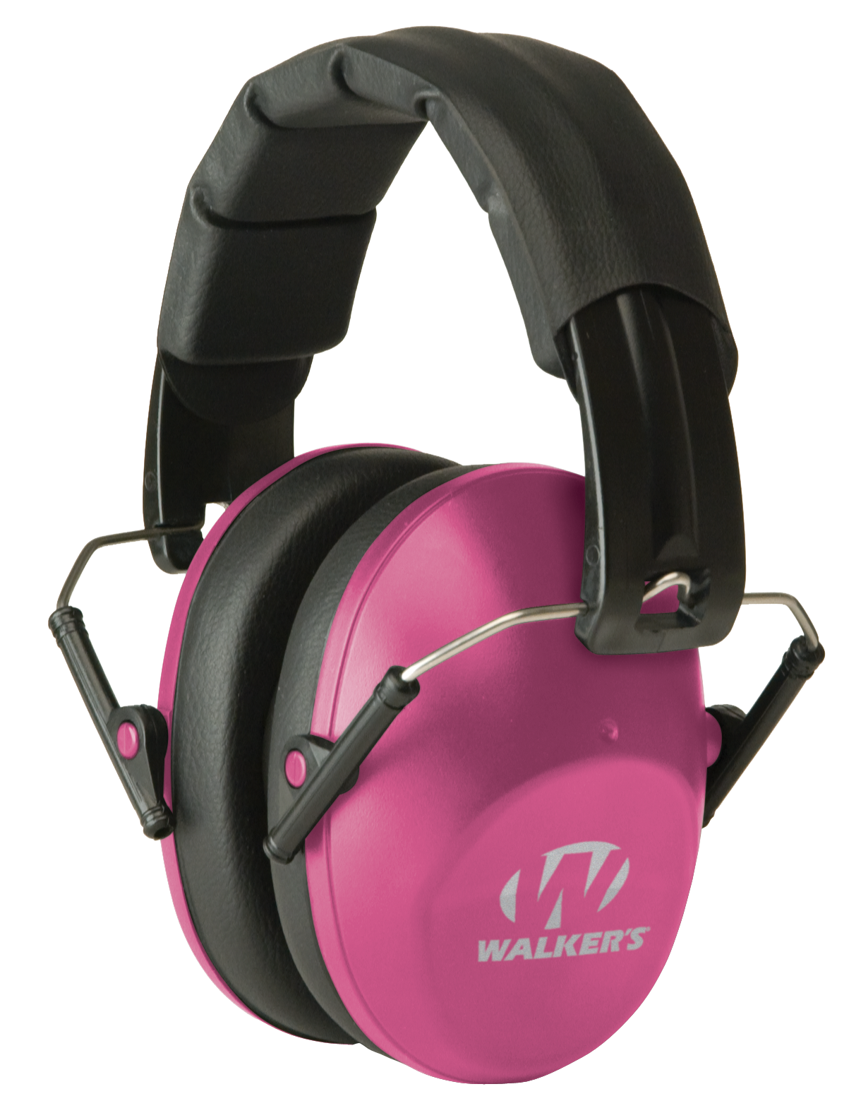 Walker's GWPFPM1PNK Pro Low Profile Passive Muff 22 dB Over the Head Pink/Black Polymer