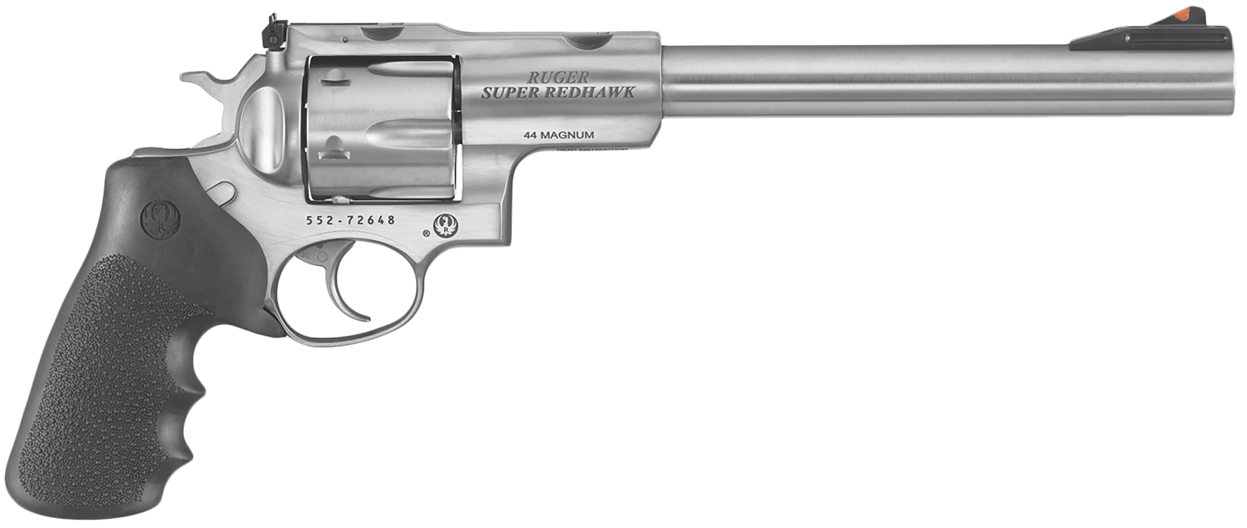 Ruger 5502 Super Redhawk Large Frame 44 Rem Mag/44 Special 6rd 9.50" Satin Stainless Steel w/Integral Mount Barrel, Satin Cylinder & Frame, Hogue Tamer Monogrip, Transfer Bar Safety, Exposed Hammer