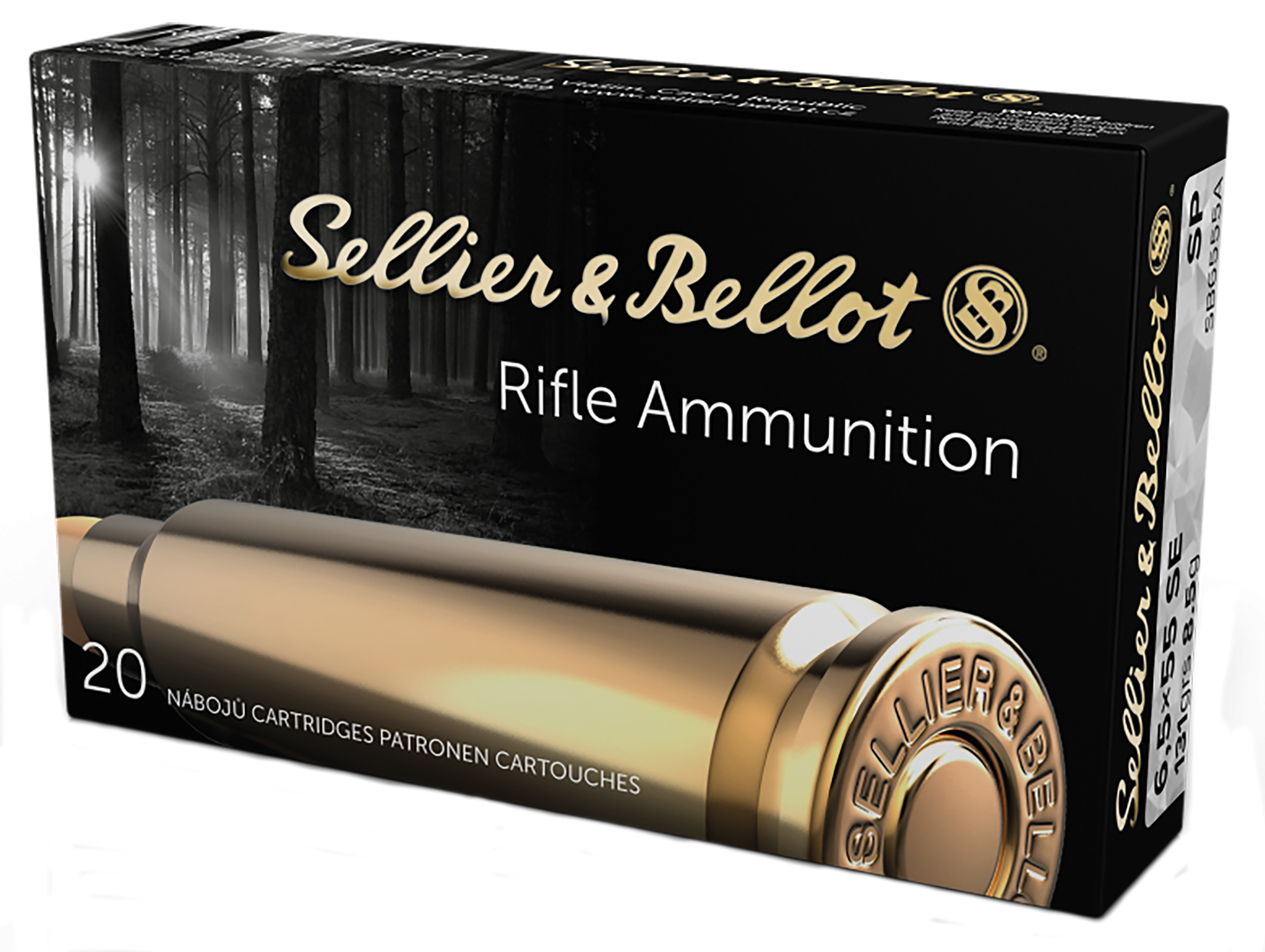 Sellier & Bellot SB6555A Rifle  6.5x55Swedish 131gr Soft Point 20 Per Box/20 Case