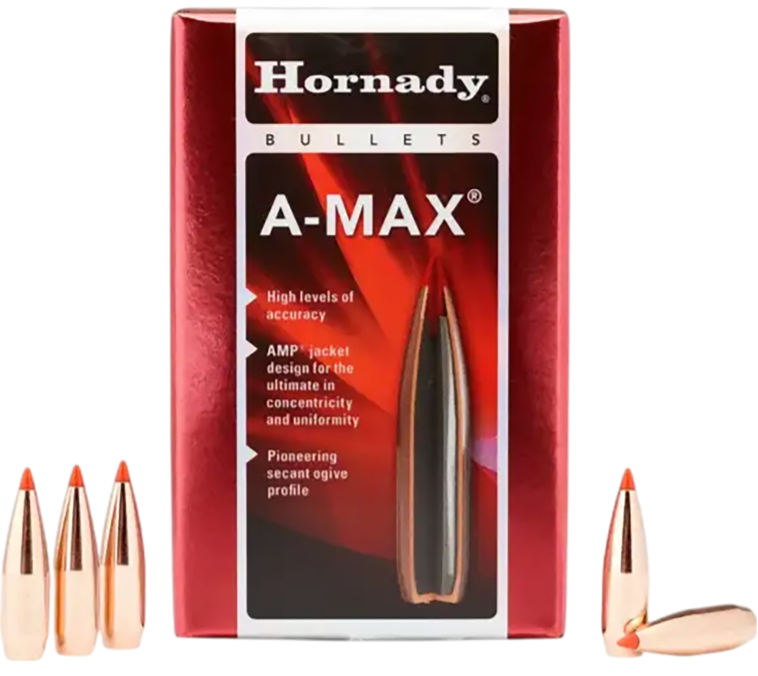 Hornady 30502 A-MAX 30 Cal .308 168 gr A Max 100 Per Box/ 15 Case