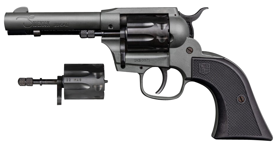 Diamondback DB0500A051 Sidekick  22 LR/22 Mag 9 Shot, 4.50" Dark Gray Cerakote Steel Barrel & Cylinder, Dark Gray Cerakote Zinc Alloy Frame, Black Polymer Grip, Hammer Safety, Exposed Hammer