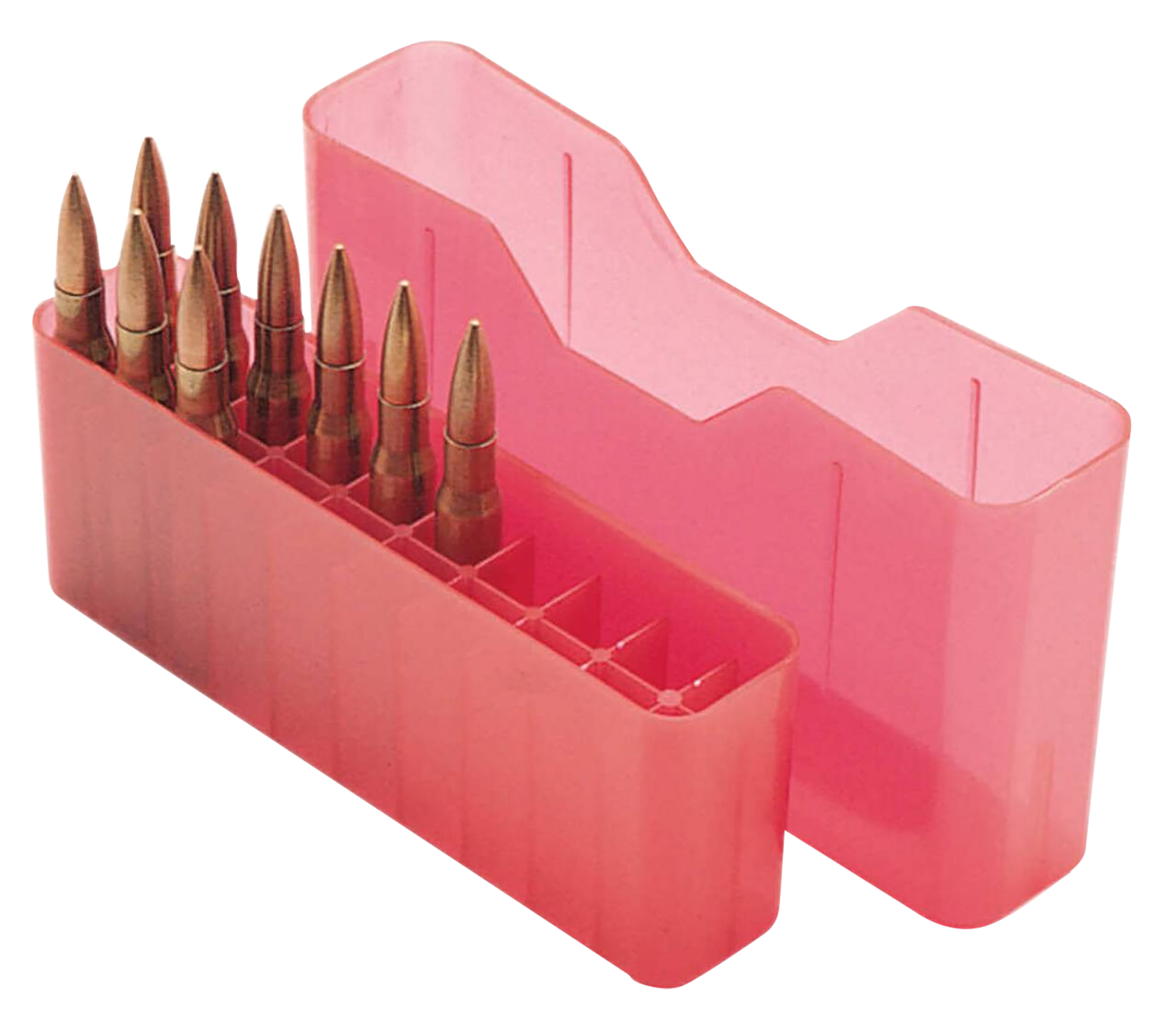 MTM Case-Gard J20LLD29 Slip-Top Ammo Box J-20 7mm Rem/338 Win Mag Red Polypropylene 20rd