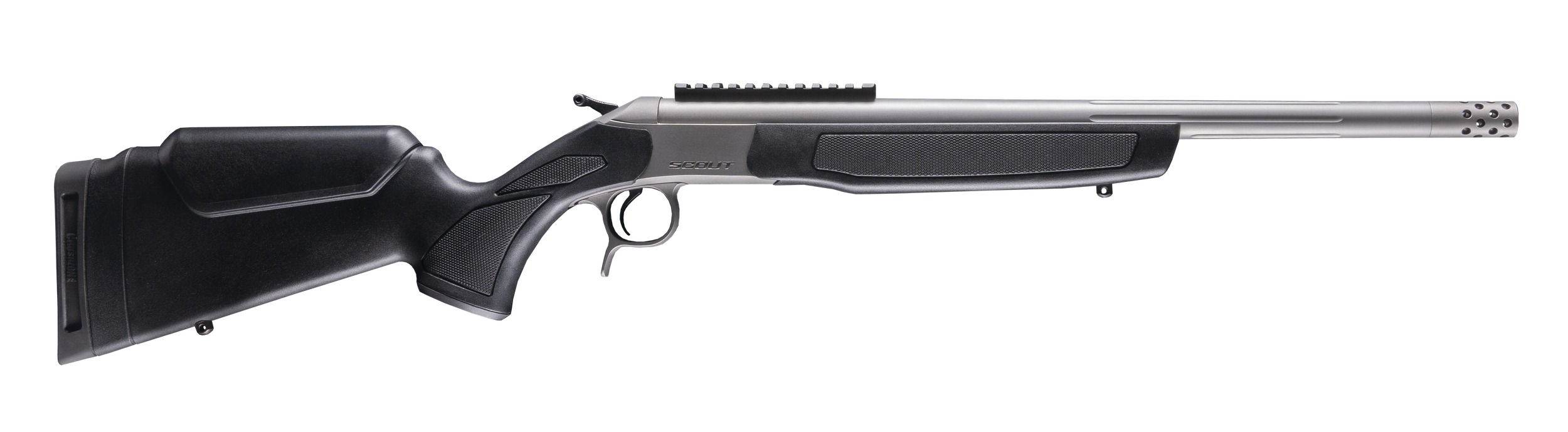 CVA CR4435S Cascade Takedown 243 Win 1rd 20" Matte Stainless Steel Threaded Barrel & Receiver w/Picatinny Rail, Black Synthetic Stock