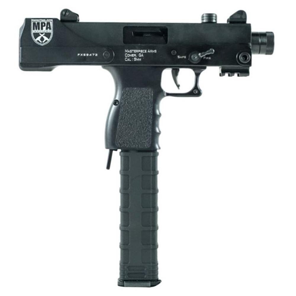 Masterpiece Arms Defender MPA30T Handgun 9mm Luger 30rd Magazine 4.5" Threaded Barrel Black