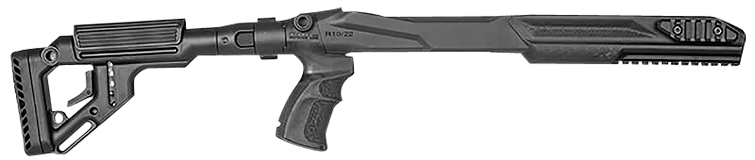 FAB Defense FXUASR1022B UAS-R Precision Stock Conversion Kit for Ruger 10/22 Left Side Folding w/Adjustable Cheekrest Matte Black Fiberglass Reinforced Polymer