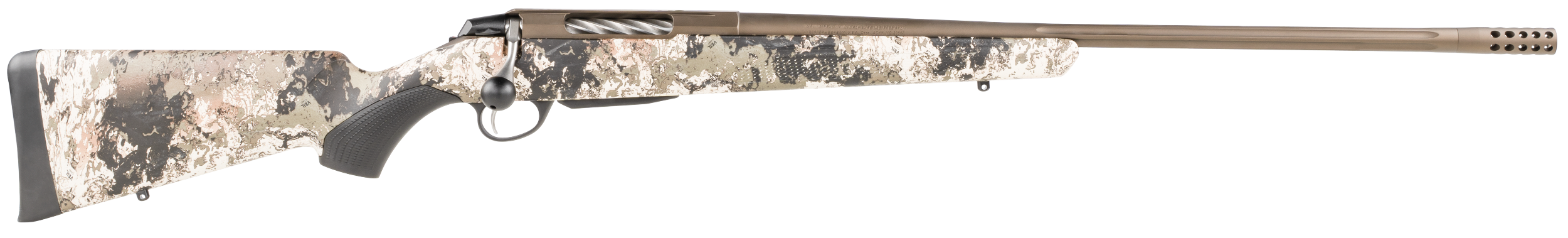 Tikka JRTXVW340 T3x Lite 270 WSM 3+1 24.30" Midnight Bronze Cerakote Fluted Threaded Barrel, Drilled & Tapped Steel Receiver, Veil Wideland Fixed Synthetic Stock, Black Interchangeable Backstrap Grip