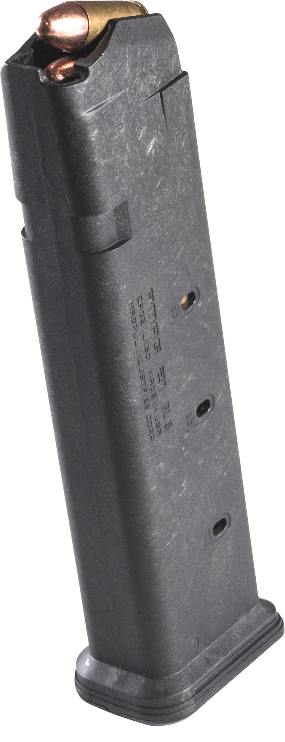 Magpul MAG661BLK PMAG GL9 21rd 9mm Luger Compatible w/Glock 17/19/26/34/45 Black Polymer