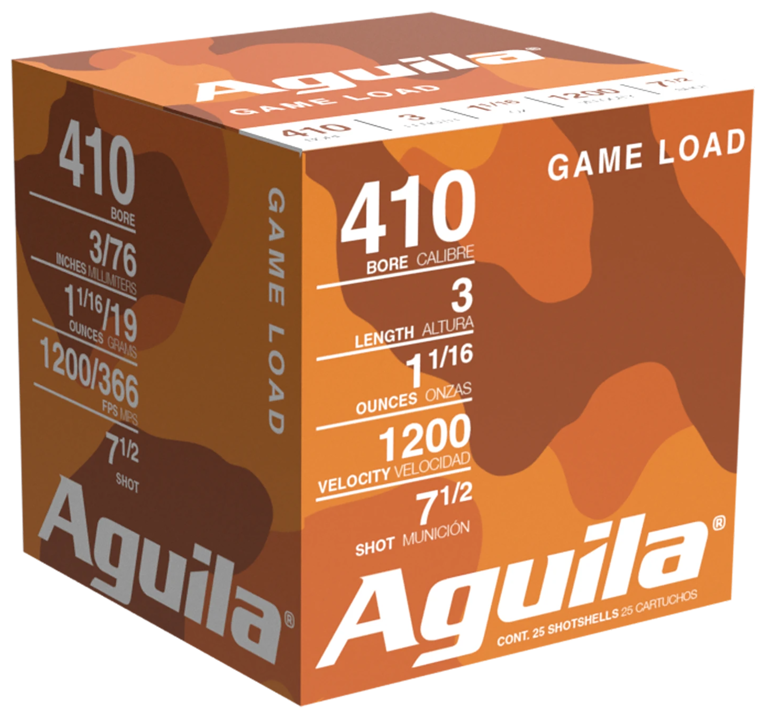 Aguila 1CHB4127 Game Load 410Gauge 3" 11/16oz 7.5Shot 25 Per Box/10 Case