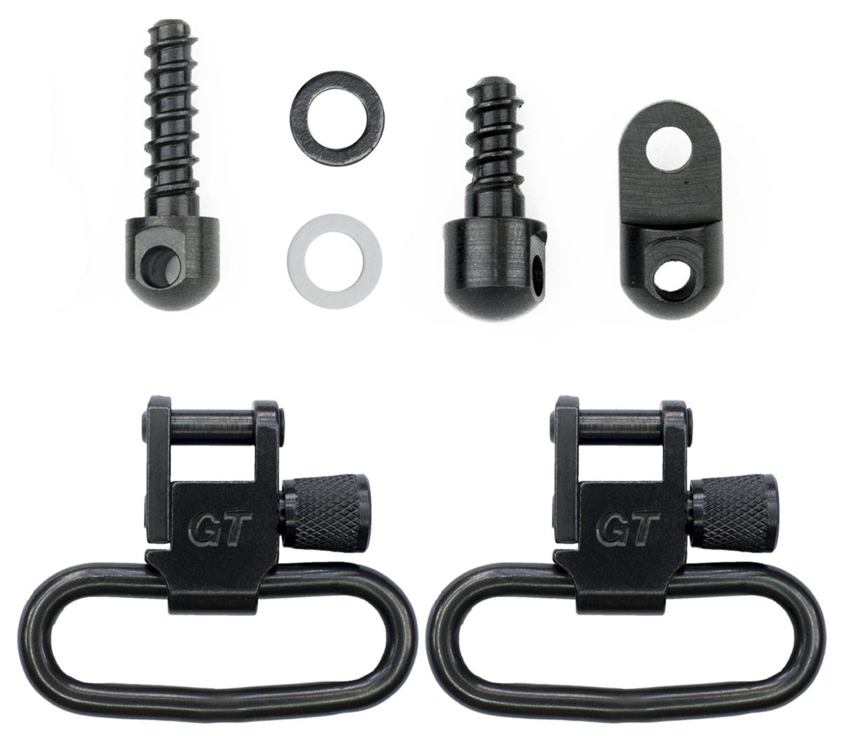 GrovTec US Inc GTSW313 Swivel Set  Rifle 1.25" Black Phosphate Ruger 10/22