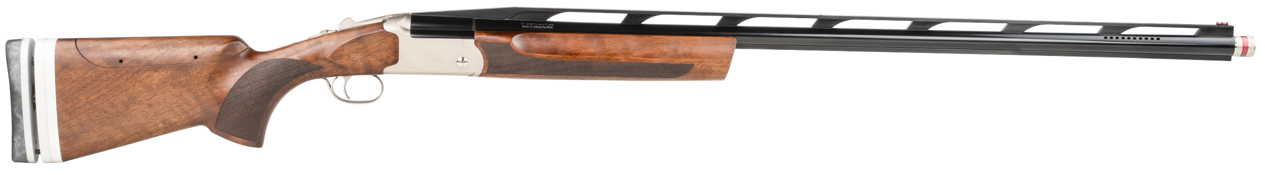 TriStar 35411 TT-15A Mono Trap Full Size 12 Gauge Break Open 2.75" 1rd 34" Black Vent Rib Barrel, Silver Steel Receiver, Adjustable Walnut Stock, Beretta/Benelli Mobil Ext Chokes, Right Hand