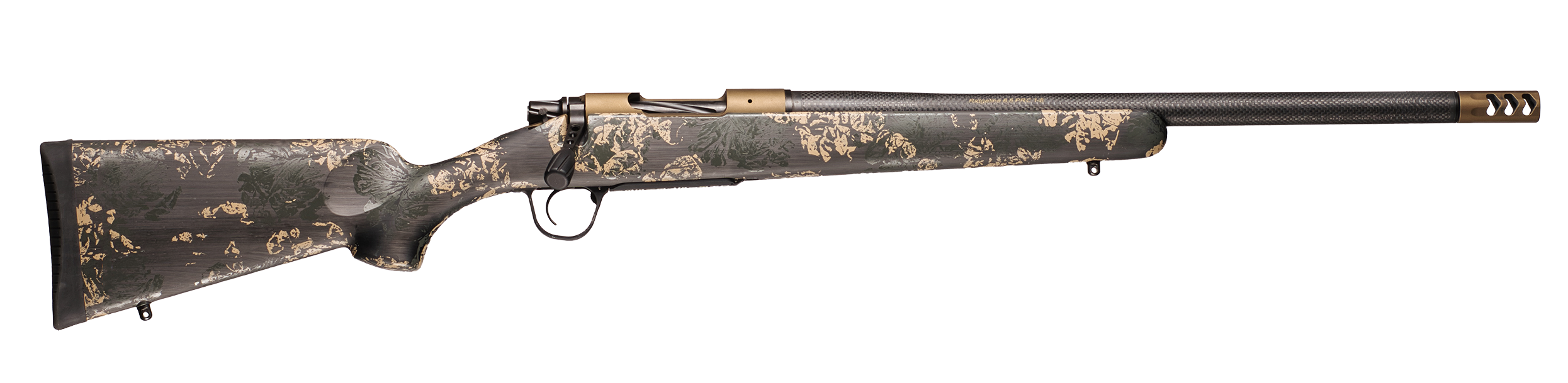 Christensen Arms 8010619400 Ridgeline FFT 7mm Rem Mag 3+1 22" Carbon Fiber/Threaded Barrel, Burnt Bronze Cerakote, Green with Black/Tan Accents Stock