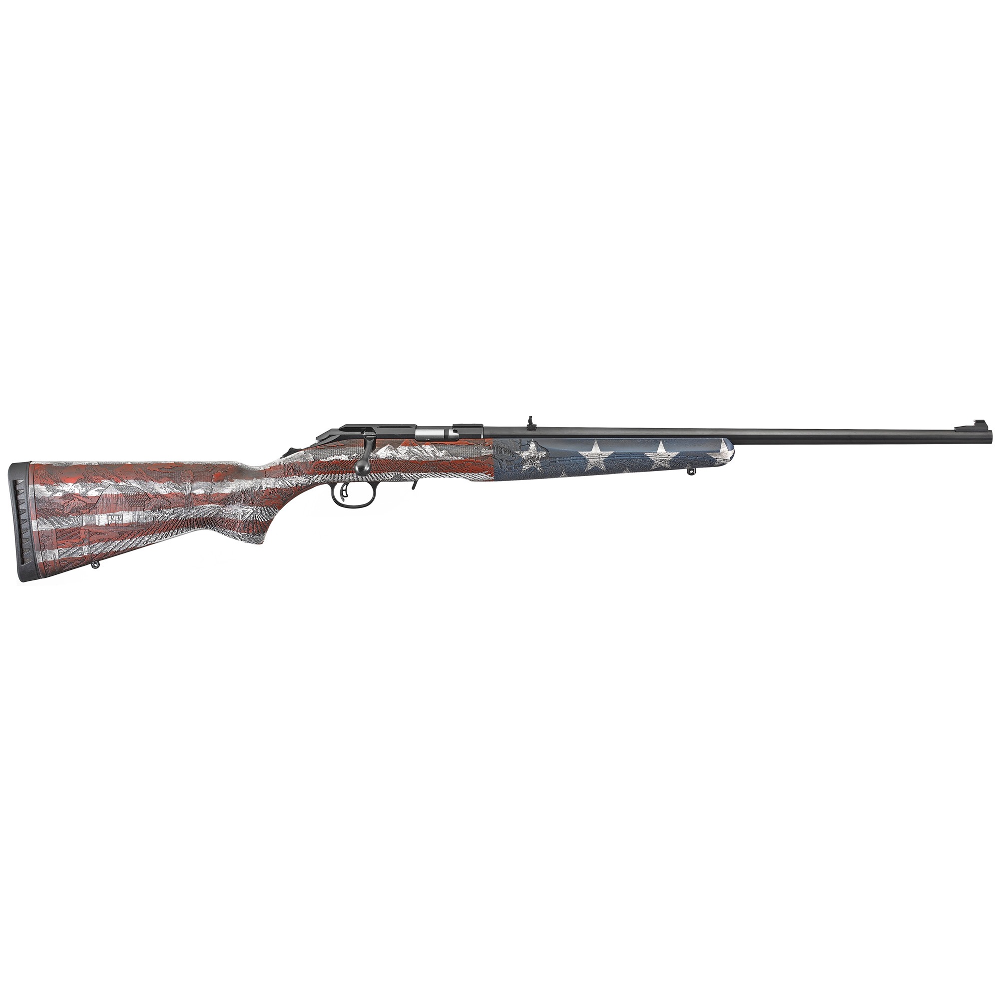 RUGER AM RIM 22LR 22" 10RD RWB WD